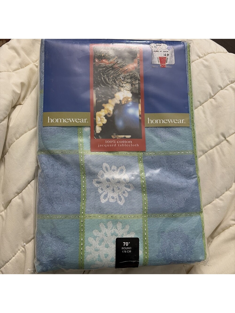 Homewear 100% cotton jacquard round tablecloth